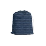 Blue Diamonds Motif Fancy Pattern Design Drawstring Pouch (Medium)