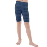 Blue Diamonds Motif Fancy Pattern Design Kids  Mid Length Swim Shorts