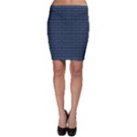 Blue Diamonds Motif Fancy Pattern Design Bodycon Skirt