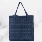 Blue Diamonds Motif Fancy Pattern Design Grocery Tote Bag