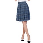 Blue Diamonds Motif Fancy Pattern Design A-Line Skirt