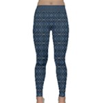 Blue Diamonds Motif Fancy Pattern Design Classic Yoga Leggings