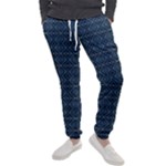 Blue Diamonds Motif Fancy Pattern Design Men s Jogger Sweatpants