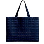 Blue Diamonds Motif Fancy Pattern Design Zipper Mini Tote Bag