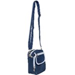 Blue Diamonds Motif Fancy Pattern Design Shoulder Strap Belt Bag