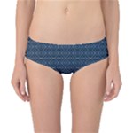 Blue Diamonds Motif Fancy Pattern Design Classic Bikini Bottoms