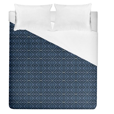 Blue Diamonds Motif Fancy Pattern Design Duvet Cover (Queen Size) from ArtsNow.com