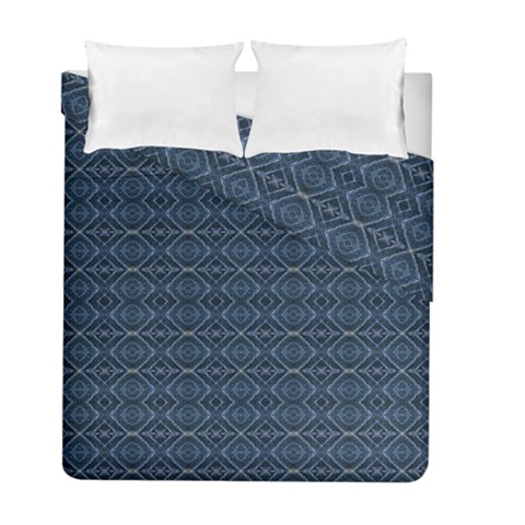 Blue Diamonds Motif Fancy Pattern Design Duvet Cover Double Side (Full/ Double Size) from ArtsNow.com