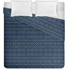 Blue Diamonds Motif Fancy Pattern Design Duvet Cover Double Side (King Size) from ArtsNow.com