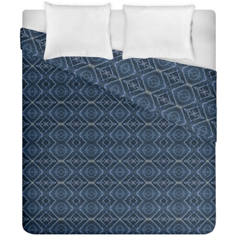 Blue Diamonds Motif Fancy Pattern Design Duvet Cover Double Side (California King Size) from ArtsNow.com