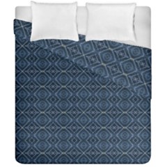 Blue Diamonds Motif Fancy Pattern Design Duvet Cover Double Side (California King Size) from ArtsNow.com