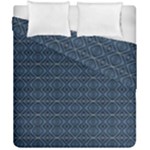 Blue Diamonds Motif Fancy Pattern Design Duvet Cover Double Side (California King Size)