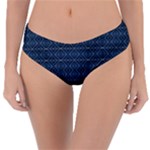 Blue Diamonds Motif Fancy Pattern Design Reversible Classic Bikini Bottoms