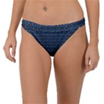 Blue Diamonds Motif Fancy Pattern Design Band Bikini Bottoms