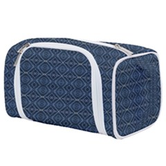 Blue Diamonds Motif Fancy Pattern Design Toiletries Pouch from ArtsNow.com