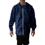 Blue Diamonds Motif Fancy Pattern Design Kids  Hooded Windbreaker