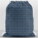 Blue Diamonds Motif Fancy Pattern Design Drawstring Bag (Large)