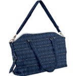 Blue Diamonds Motif Fancy Pattern Design Canvas Crossbody Bag