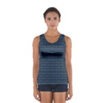 Blue Diamonds Motif Fancy Pattern Design Sport Tank Top 