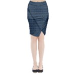 Blue Diamonds Motif Fancy Pattern Design Midi Wrap Pencil Skirt