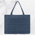 Blue Diamonds Motif Fancy Pattern Design Zipper Medium Tote Bag