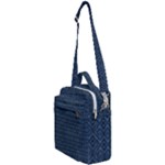 Blue Diamonds Motif Fancy Pattern Design Crossbody Day Bag