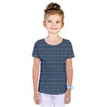 Blue Diamonds Motif Fancy Pattern Design Kids  One Piece Tee