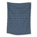 Blue Diamonds Motif Fancy Pattern Design Medium Tapestry