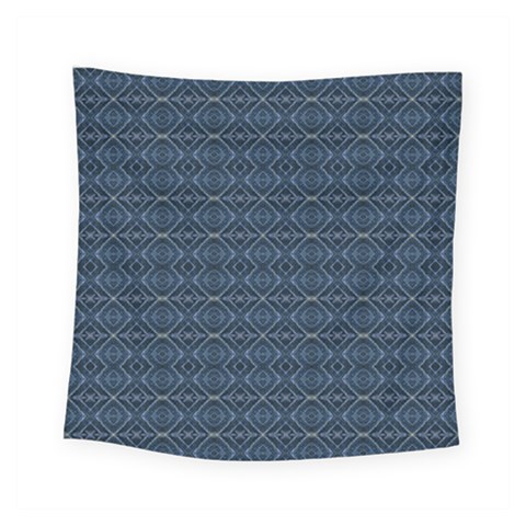 Blue Diamonds Motif Fancy Pattern Design Square Tapestry (Small) from ArtsNow.com