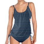 Blue Diamonds Motif Fancy Pattern Design Tankini Set