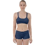 Blue Diamonds Motif Fancy Pattern Design Perfect Fit Gym Set