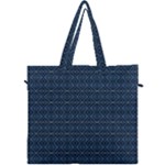 Blue Diamonds Motif Fancy Pattern Design Canvas Travel Bag