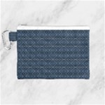 Blue Diamonds Motif Fancy Pattern Design Canvas Cosmetic Bag (Medium)