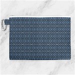 Blue Diamonds Motif Fancy Pattern Design Canvas Cosmetic Bag (XL)