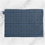 Blue Diamonds Motif Fancy Pattern Design Canvas Cosmetic Bag (XXL)