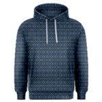 Blue Diamonds Motif Fancy Pattern Design Men s Overhead Hoodie