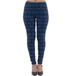 Blue Diamonds Motif Fancy Pattern Design Lightweight Velour Leggings