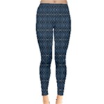 Blue Diamonds Motif Fancy Pattern Design Inside Out Leggings