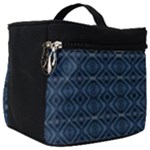 Blue Diamonds Motif Fancy Pattern Design Make Up Travel Bag (Big)