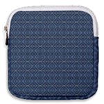 Blue Diamonds Motif Fancy Pattern Design Mini Square Pouch