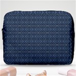 Blue Diamonds Motif Fancy Pattern Design Make Up Pouch (Large)