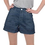 Blue Diamonds Motif Fancy Pattern Design Ripstop Shorts