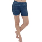 Blue Diamonds Motif Fancy Pattern Design Lightweight Velour Yoga Shorts