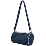 Blue Diamonds Motif Fancy Pattern Design Mini Cylinder Bag