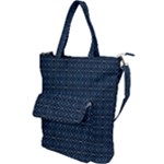 Blue Diamonds Motif Fancy Pattern Design Shoulder Tote Bag