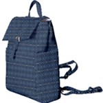 Blue Diamonds Motif Fancy Pattern Design Buckle Everyday Backpack