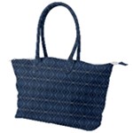 Blue Diamonds Motif Fancy Pattern Design Canvas Shoulder Bag