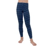 Blue Diamonds Motif Fancy Pattern Design Kids  Lightweight Velour Leggings