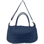 Blue Diamonds Motif Fancy Pattern Design Removal Strap Handbag