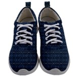 Blue Diamonds Motif Fancy Pattern Design Mens Athletic Shoes